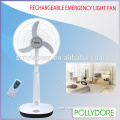20" rechargeable emergency light fan